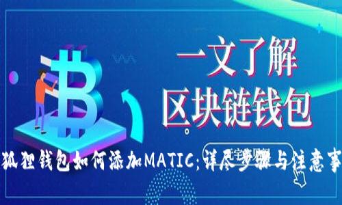 小狐狸钱包如何添加MATIC：详尽步骤与注意事项